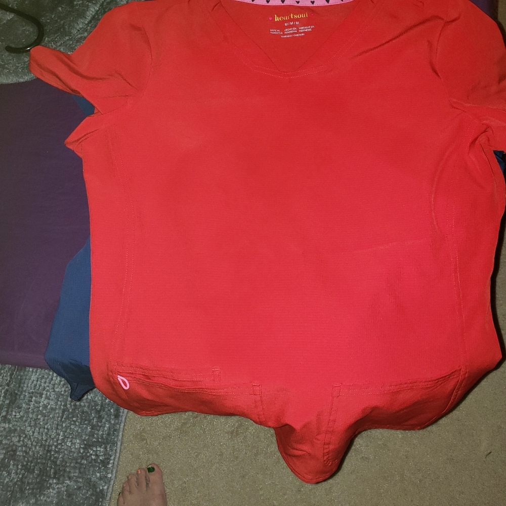 New HeartSoul Red scrub top